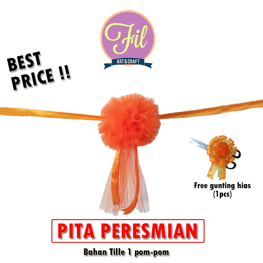 

Pita Peresmian / Gunting Pita / Pita Opening / Tille Orange Set Gunting