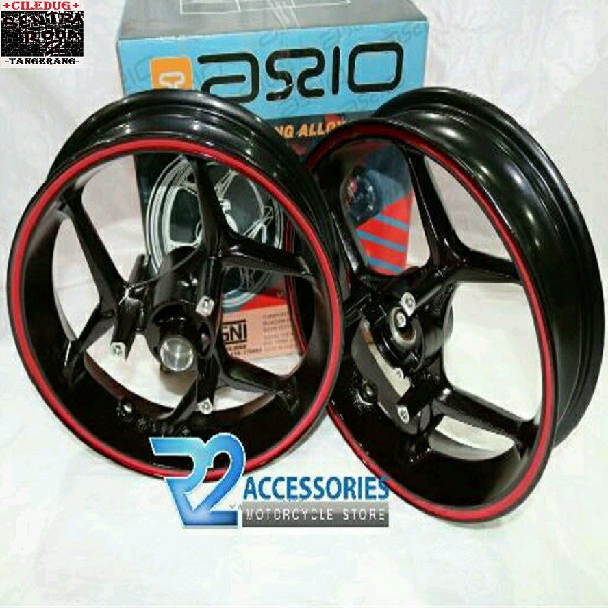 Velg Racing Tapak Lebar Axio 3V Yamaha Nmax 300/450 Ring14 Depan Double Disc