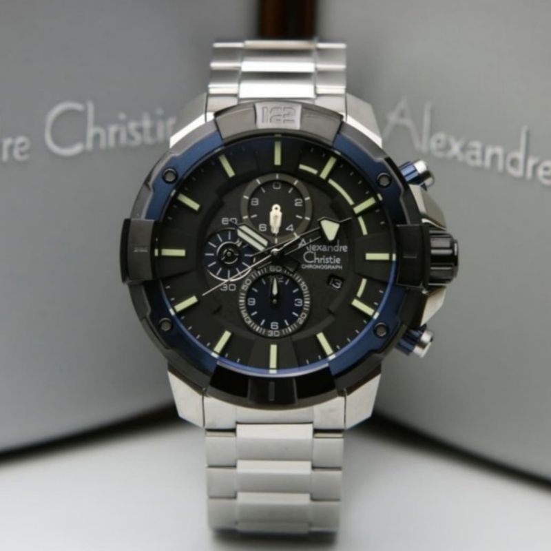 ALEXANDRE CHRISTIE AC 6551 MC SILVER BLACK AC6551 PRIA ORIGINAL