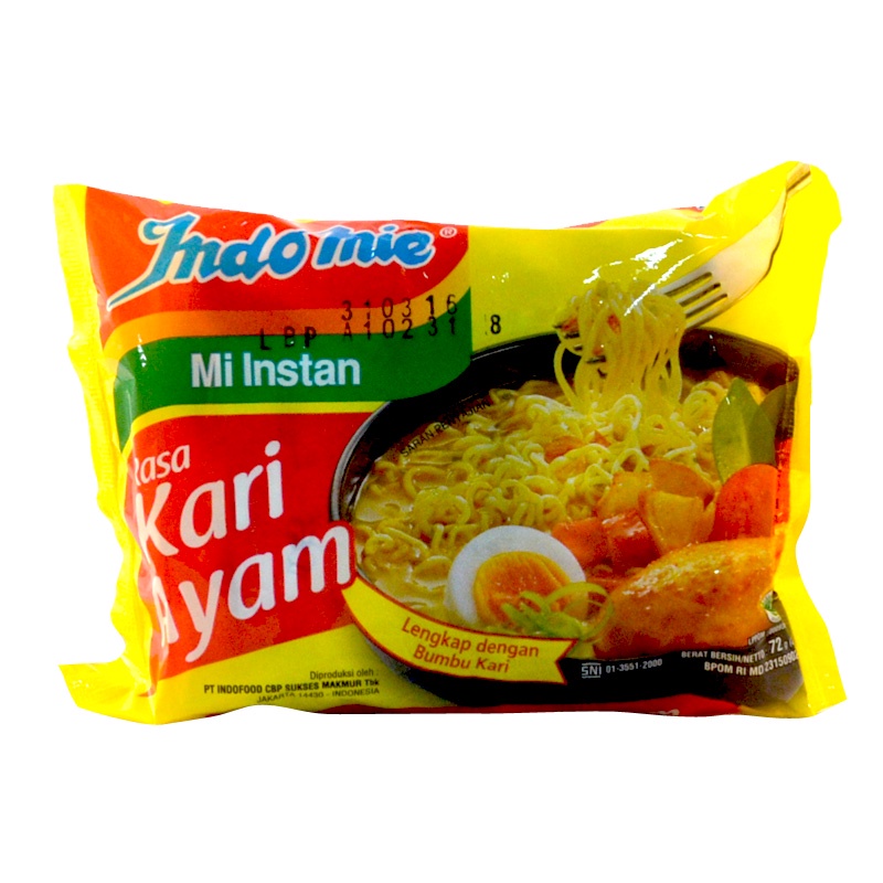 

Mie instan Indomie kari ayam 72 gr (pack) - sayurbunda