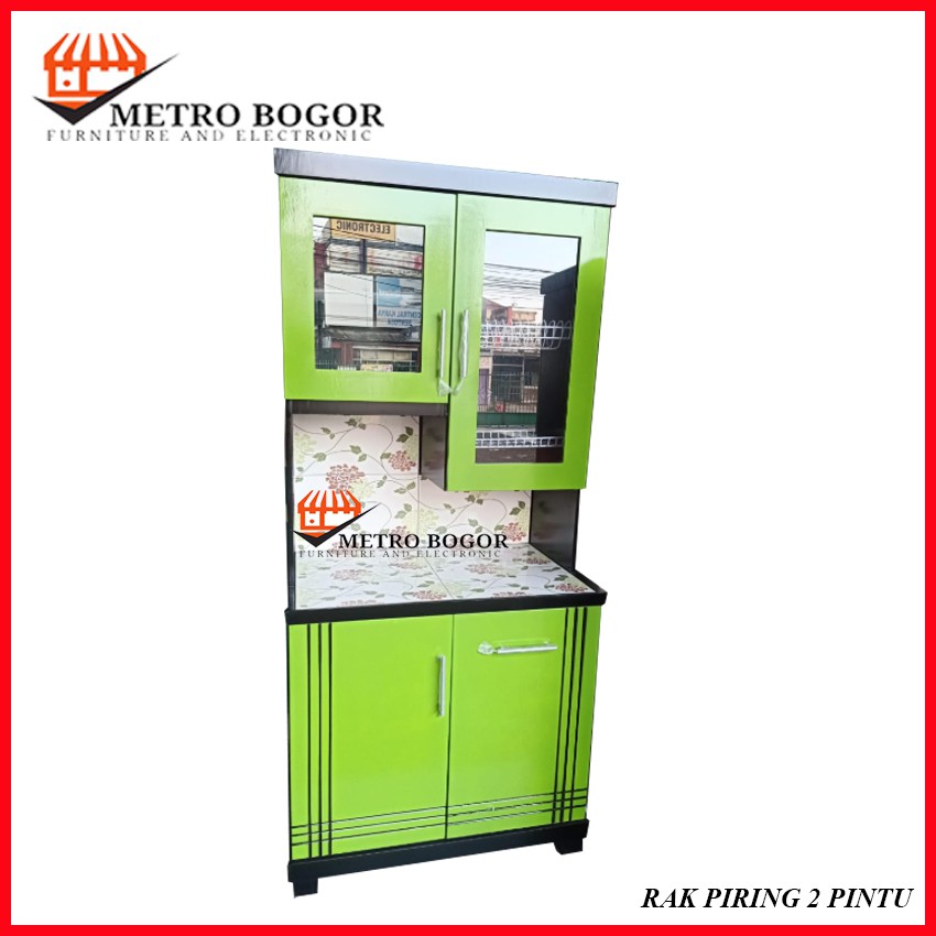 LEMARI DAPUR / LEMARI SAYUR / RAK PIRING KAYU MINIMALIS 2 PINTU MURAH