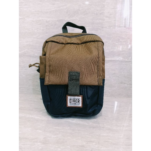 Tas Selempang Pria Original EIGE.R 6692 WANDERDRIFT 3.1 POUCH BLK - TRAVEL POUCH Pria EIGER1989 WAND