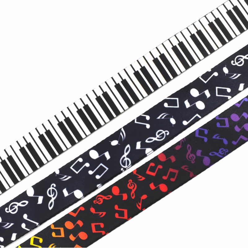 Tali Lanyard Gantungan Kunci Ponsel Desain Not Musik Piano Untuk Guru