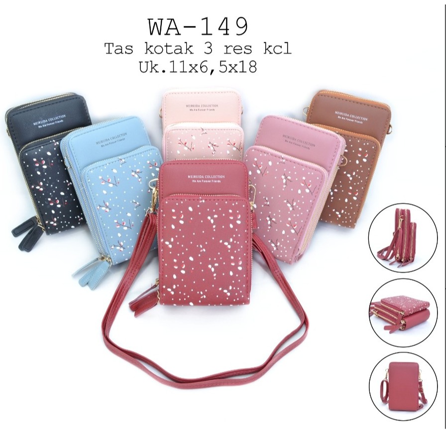 Tas selempang kecil import wanita 3ruang WA-149