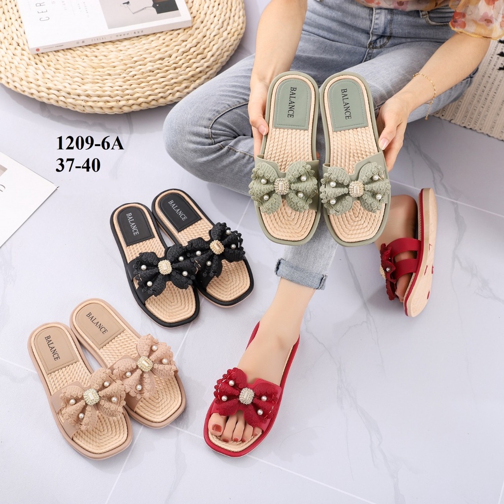 Sandal Slop Pita Balance 1209-6A, Sandal Slop Pita Mutiara Terbaru