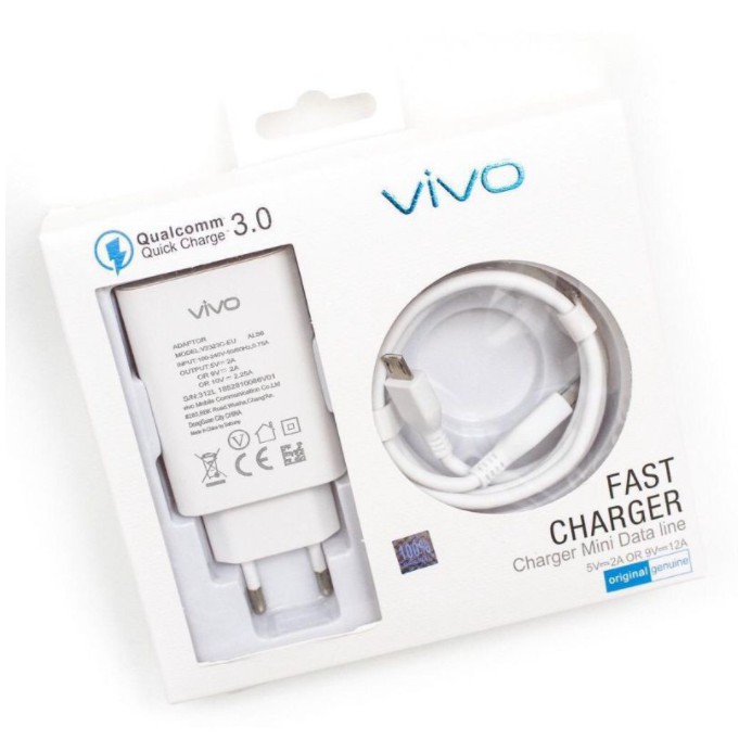 Charger Vivo Original 100% Support Fast Charging Qualcomm 3.0