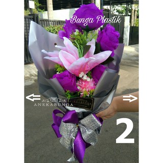 Buket Bunga  Plastik  Palsu Artificial Flower Hand Bouquet 