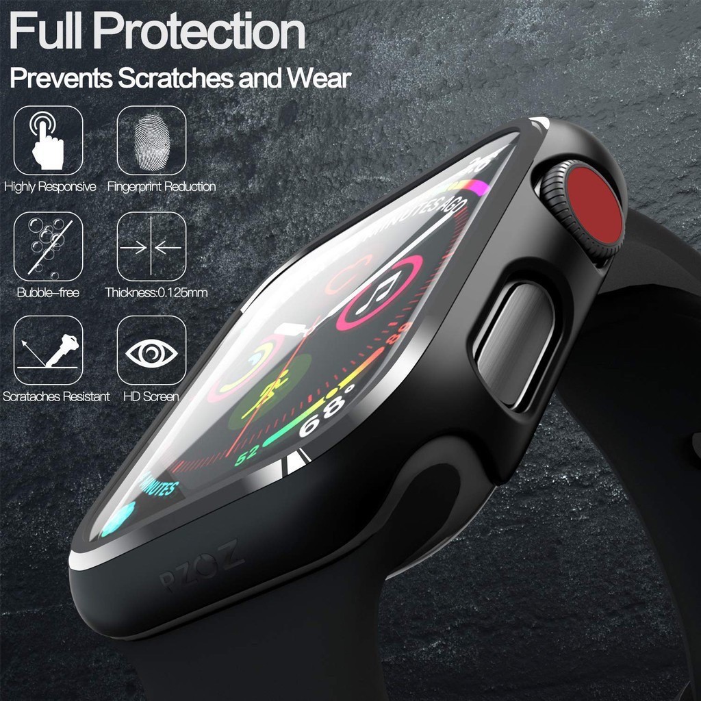 ✅segera di kirim✅Case Apple Watch + Glass Filmuntuk / Apple Watch Series 6 5 4 3 2 1 SE