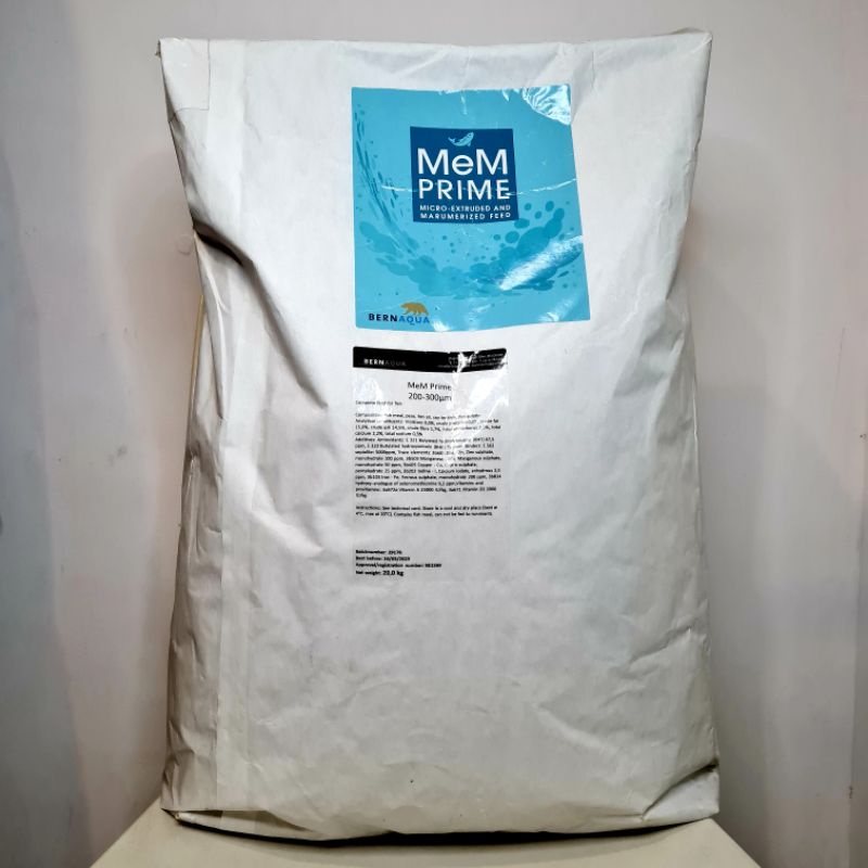 PELET IKAN MEM PRIME 200-300/300-500/500-800 MIKRON 20KG