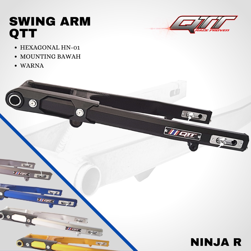 Swing arm Arem QTT Ninja R RR hexagonal HN-01 mounting bawah