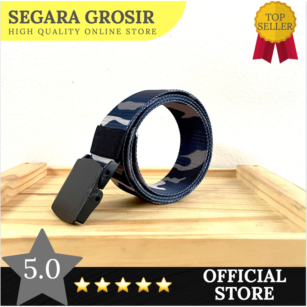 Gesper Ikat Pinggang Pria Tni Loreng Camo Militer Plastik Ringan