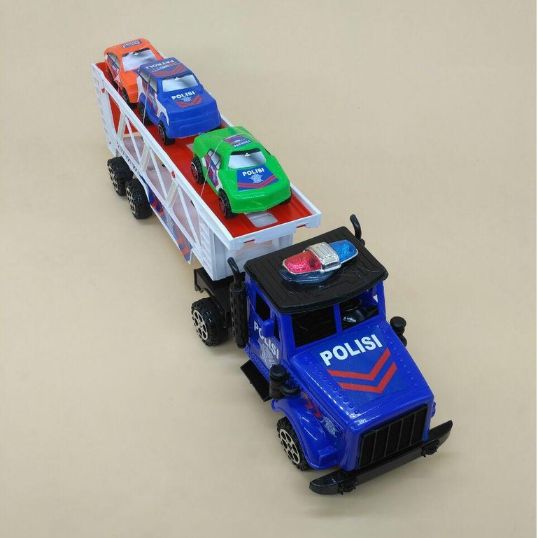 mainan anak mobil truk polisi