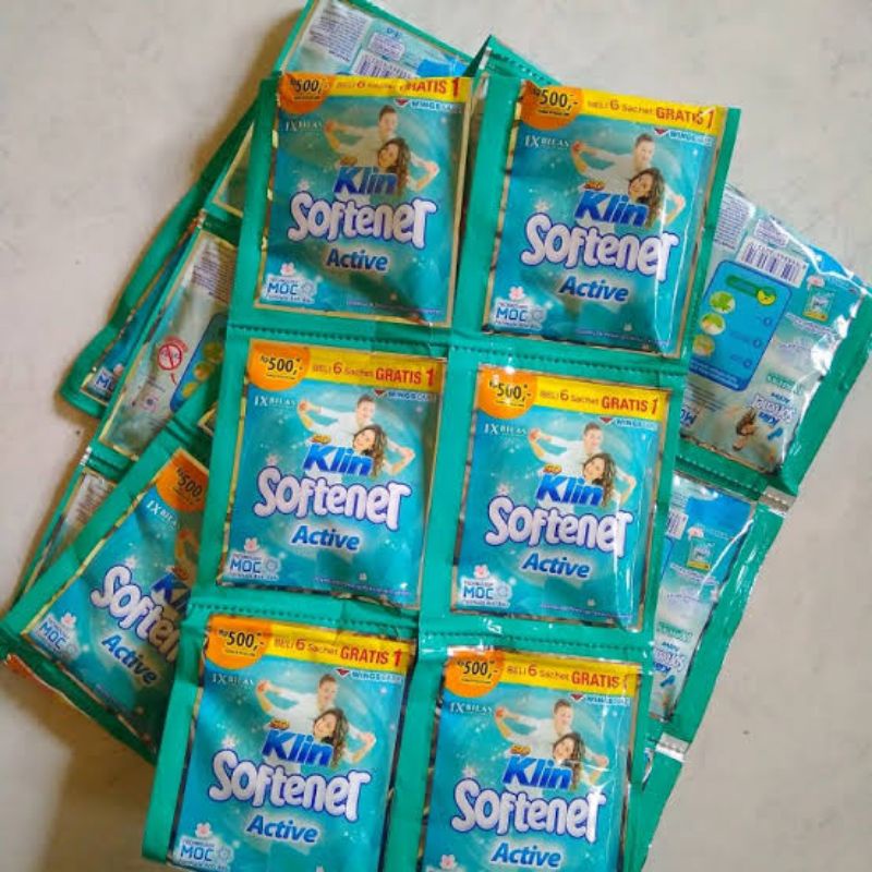 Softener Soklin 6 Sachet  Gratis 1 Sachet / Softener Soklin 14 Sachet