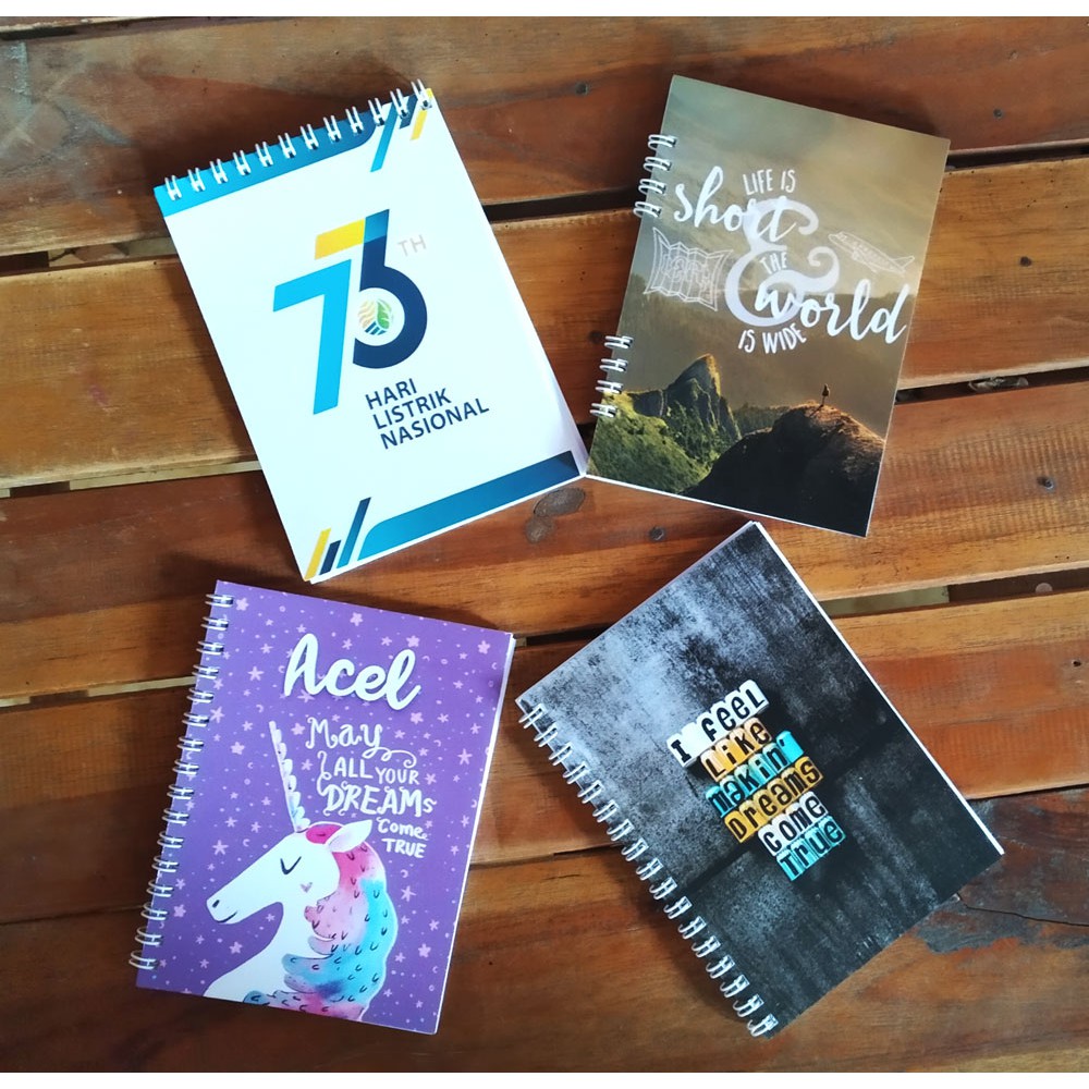 

Notebook Custom / Buku Agenda / Notes Spiral Custom A6