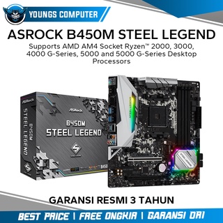 MOTHERBOARD AMD ASROCK B450M STEEL LEGEND - AM4 DDR4