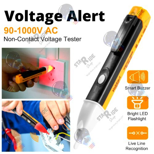 Voltage Alert 90V-1000V/Tespen Detector Listrik/Alat Non-Contact Voltage Tester