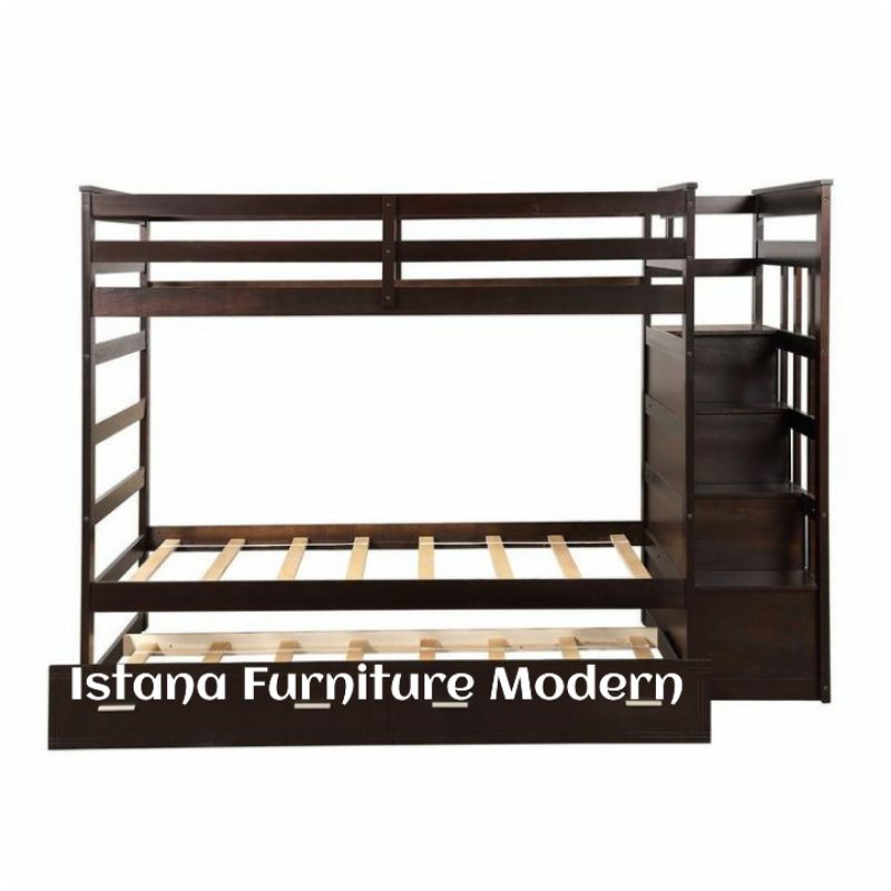 Dipan tingkat anak - Tempat tidur tingkat anak - Tempat tidur tingkat sorong - Ranjang tingkat anak