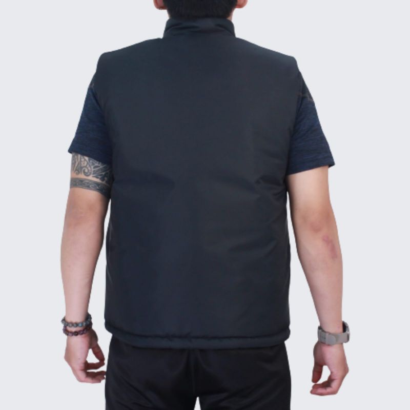 Ghabellstore Jaket Rompi Pria Motor Anti Angin Vest Gelembung Parasut