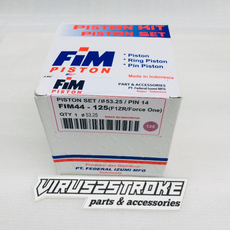 Piston Seher Seker Kit Set F1ZR FIZR F1Z FIZ R Force 1 F1 Over Size OS 125 150 400 Federal Izumi FIM-125