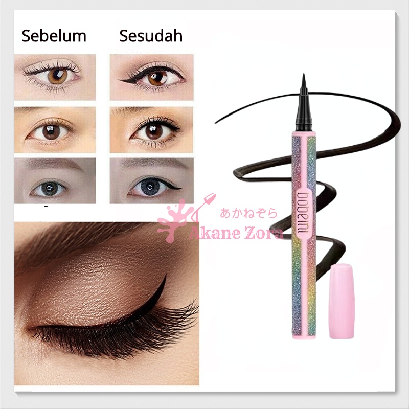 Akane Zora Liquid Eyeliner Pensil Pelangi Eyeliner Waterproof Pen Anti Air Import Eyliner Waterproof Gunakan Dengan Bulu Mata Eyelash Extension Bulu Mata Palsu Mascara