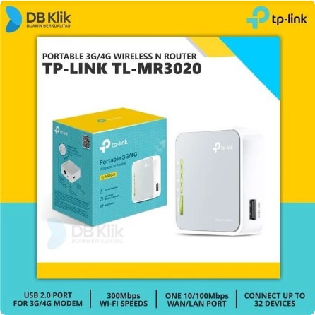 Wireless N Router Portable 3G/4G TP Link TL-MR3020 - TPLink TL MR 3020