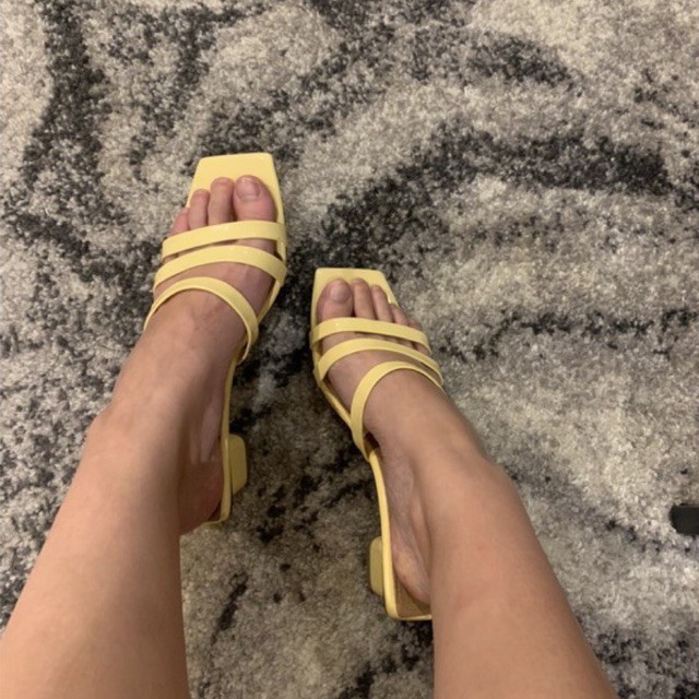 soft yellow sandals