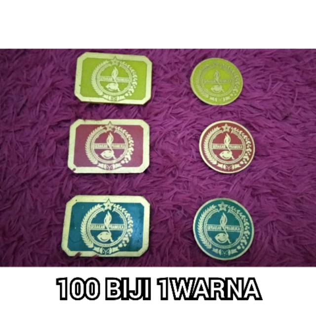 100 biji tanda topi pramuka - tanda topi mika - tatop pramuka - tatop siaga - tatop penggalang
