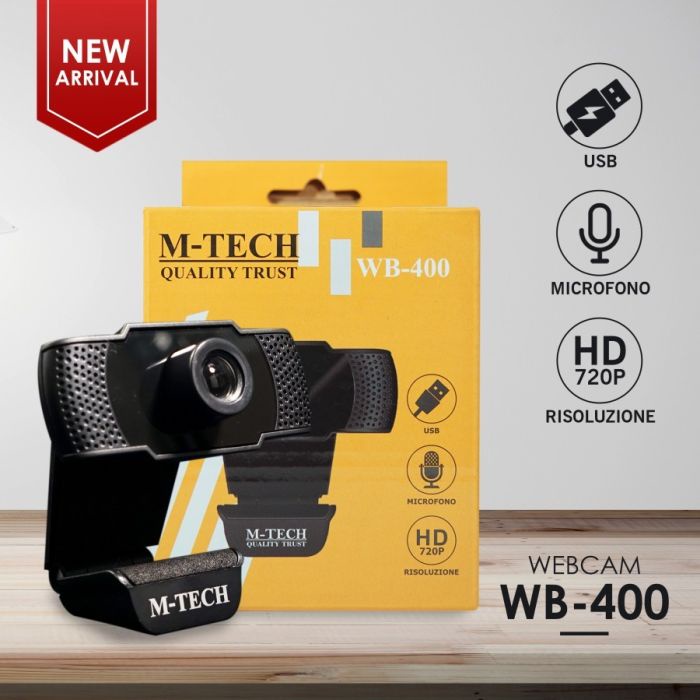 MTECH Webcam WB400 720P Built In Microphone WB-400 M-Tech