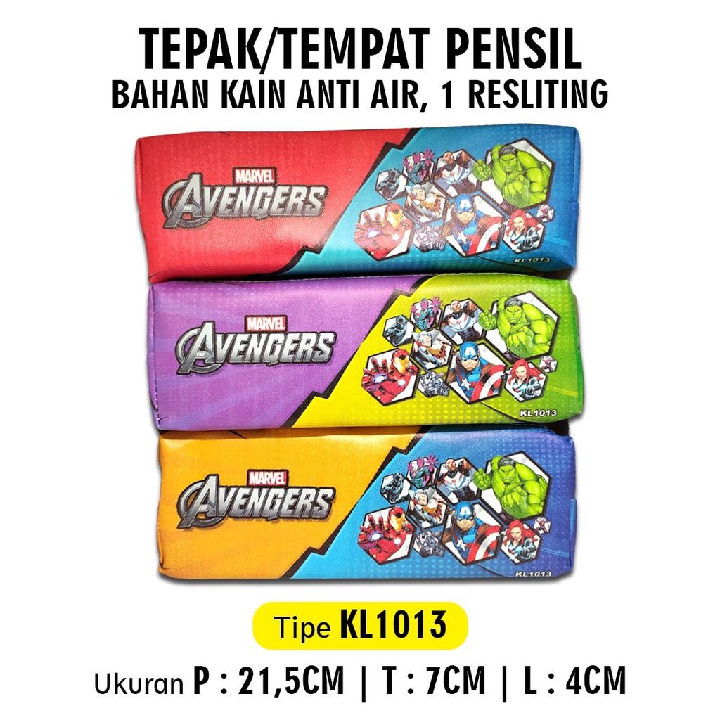 

KOTAK PENSIL RESLETING / KOTAK PENSIL POUCH / KARAKTER AVENGERS KL1013