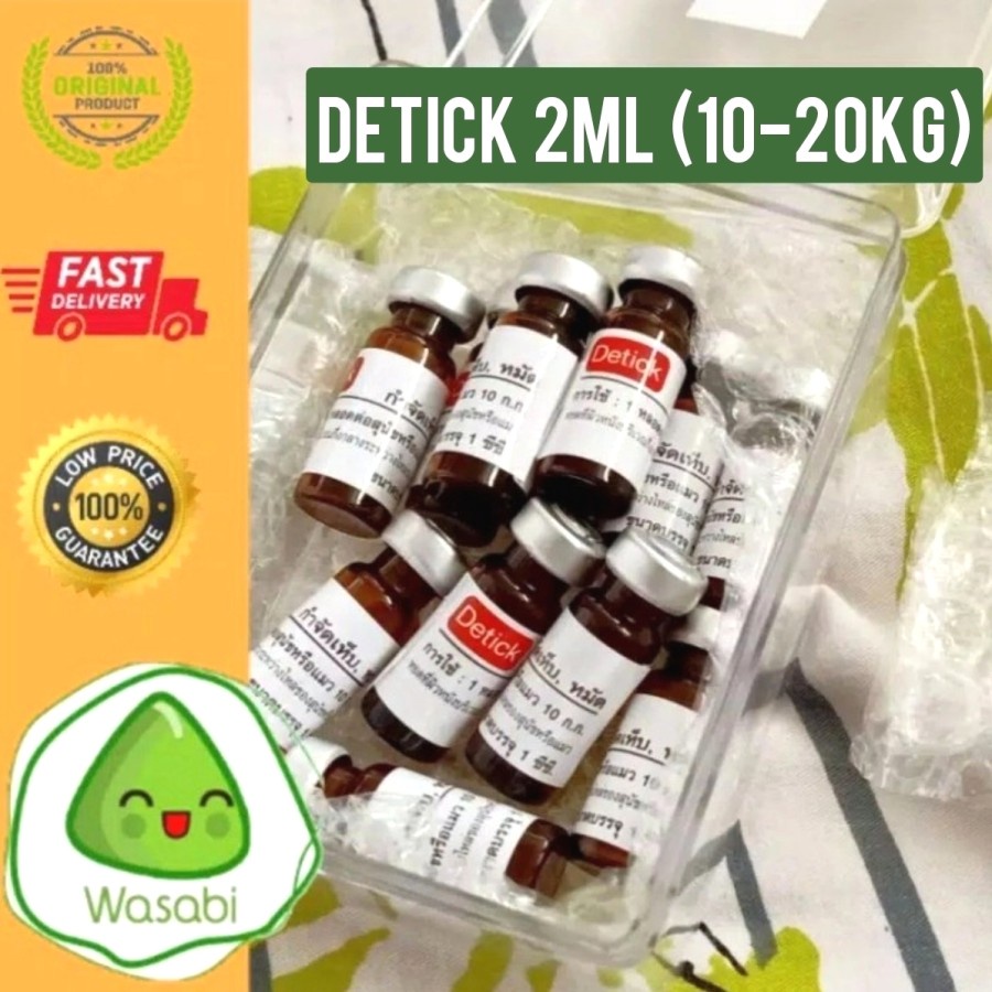 DETICK 2ml (10-20kg) Obat Kutu Kucing Anjing Kelinci Tetes Ampuh DETIK