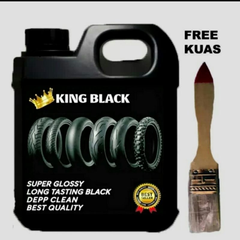 KING BLACK Semir Ban -Semir ban motor - Semir ban mobil- 1 liter.