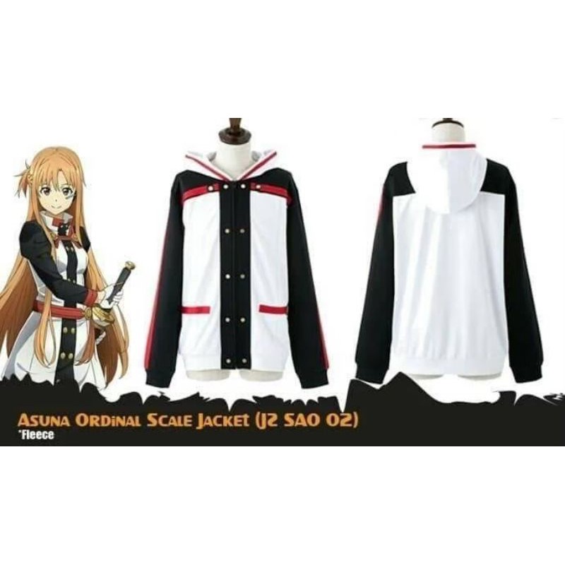 jaket cosplay asuna ordinal scale putih anime premium
