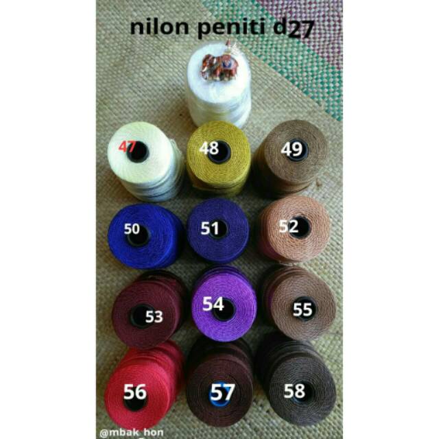 BENANG RAJUT NILON Cap PENITI ( kode 47-81)