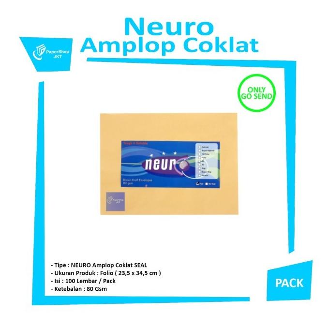 

KHUSUS GOSEND!! Neuro Amplop Coklat Ukuran Folio SEAL