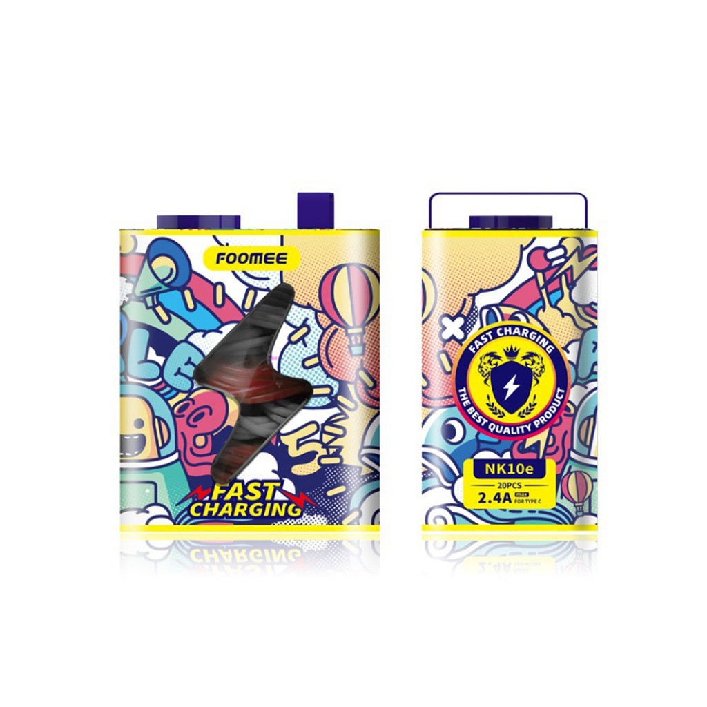 FOOMEE Kabel Data TYPE-C 2.4A NK10E Fast Charging [20pcs]