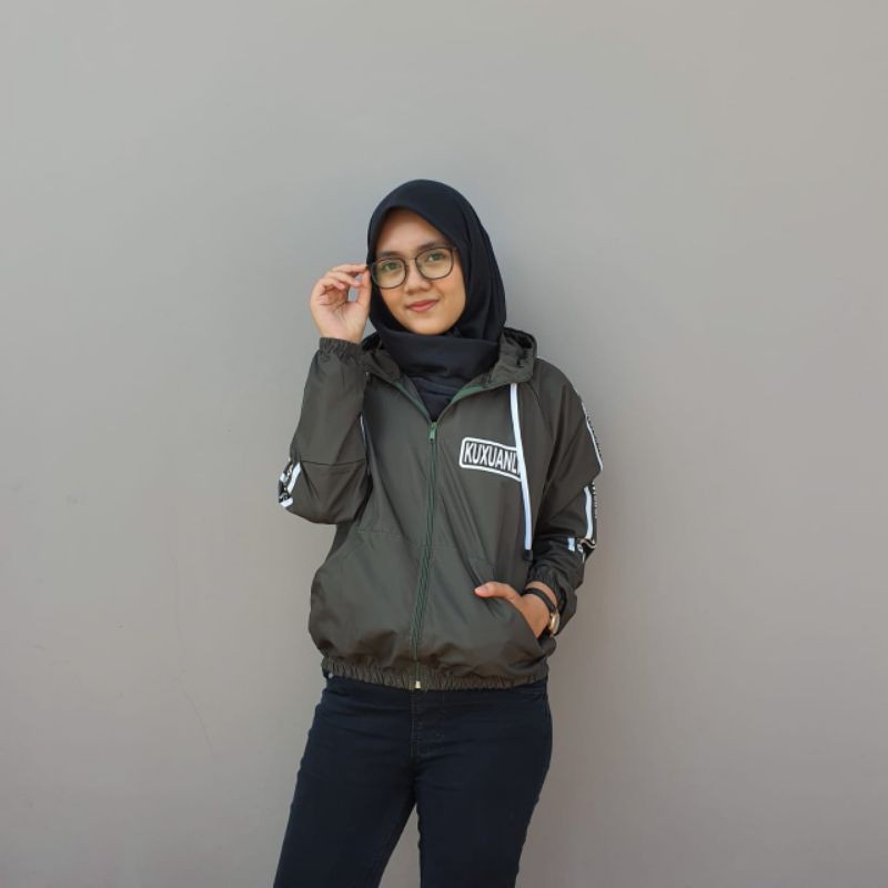 KUXUX JACKET || ANDO JACKET II JAKET PARASIT WANITA #KJ-Hijaw Army