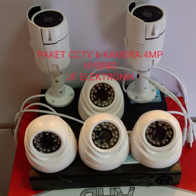 PAKET CCTV 6 KAMERA 4MP HYBRID KOMPLIT