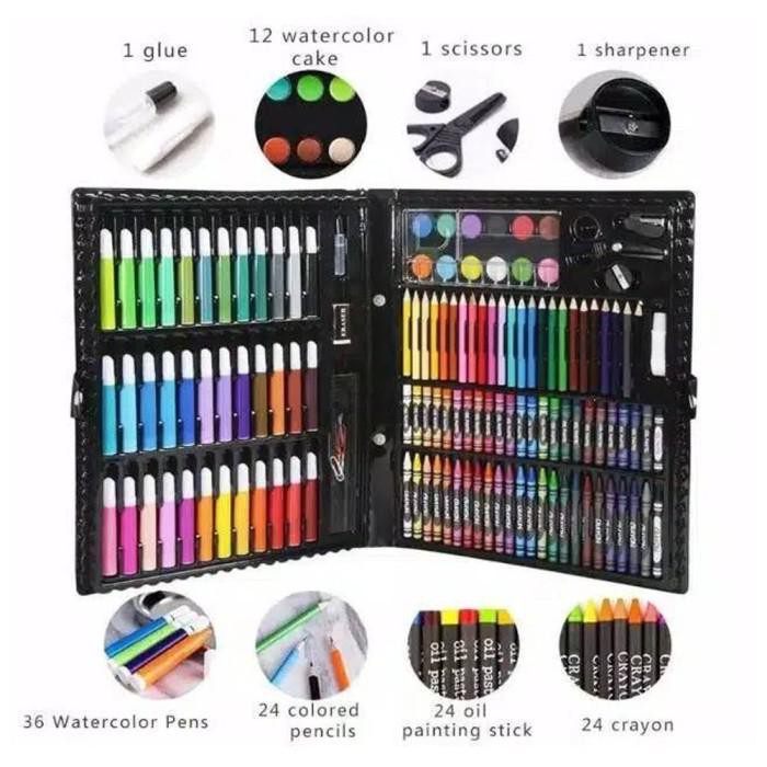

Art / Crayon Set 150Pcs Alat Gambar Alat Tulis Lukis Menggambar Melukis Anak