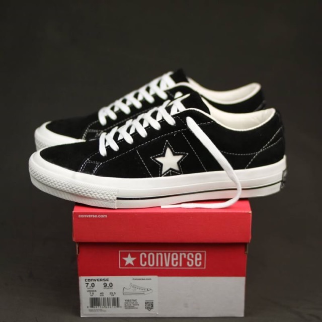 Converse One Star Black White