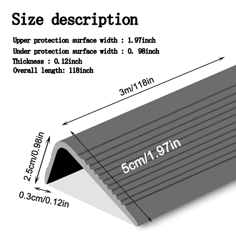 Mary Tape Stripping Bentuk L Anti Slip Untuk Pelindung Anak Tangga