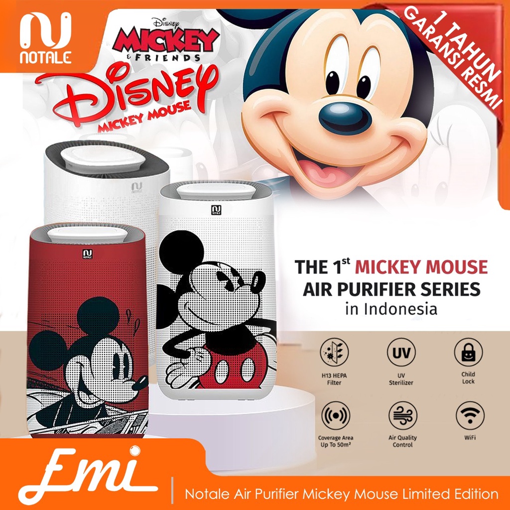 Notale Air Purifier Disney Mickey Edition With HEPA H13 UV Sterilizer