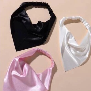 nadiSSE BANDANA SATIN PREMIUM BANDANA POLOS ALA KOREA BANDANA SEGITIGA BANDANA HEADBAND WANITA