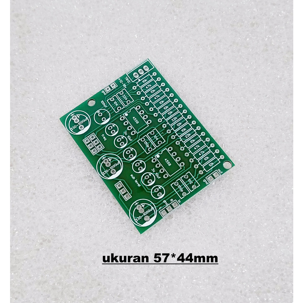 PCB Filter Subwoofer JRC4558 2x Plus Frequensi