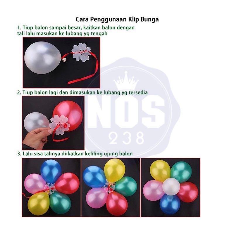 Klip Balon Bunga / Klip Anulus Balon