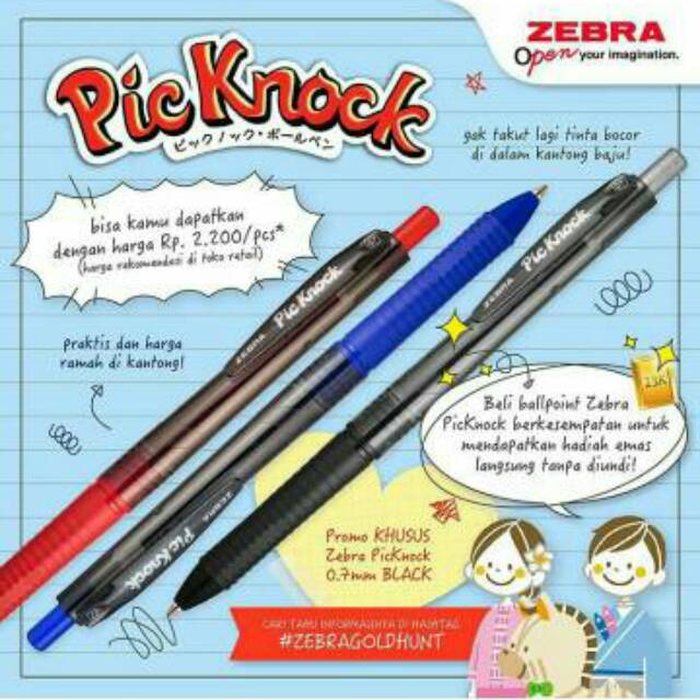 

Pulpen Zebra Picknock O,7mm