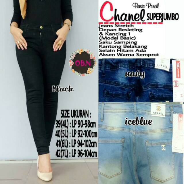 

Basic pensil Cganel superjumbo size 39 -42