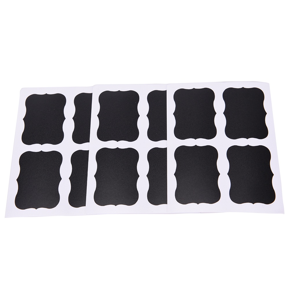 (Happy) 36pcs Stiker Papan Tulis Hitam Untuk Label Dapur