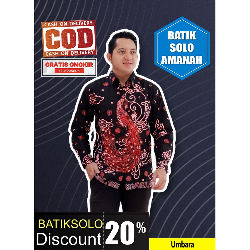 Umbara KEMEJA BATIK SOLO FULL FURING ATASAN PREMIUM MODERN BATIKSOLOAMANAH KATUN HALUS KOPRI PGRI  P