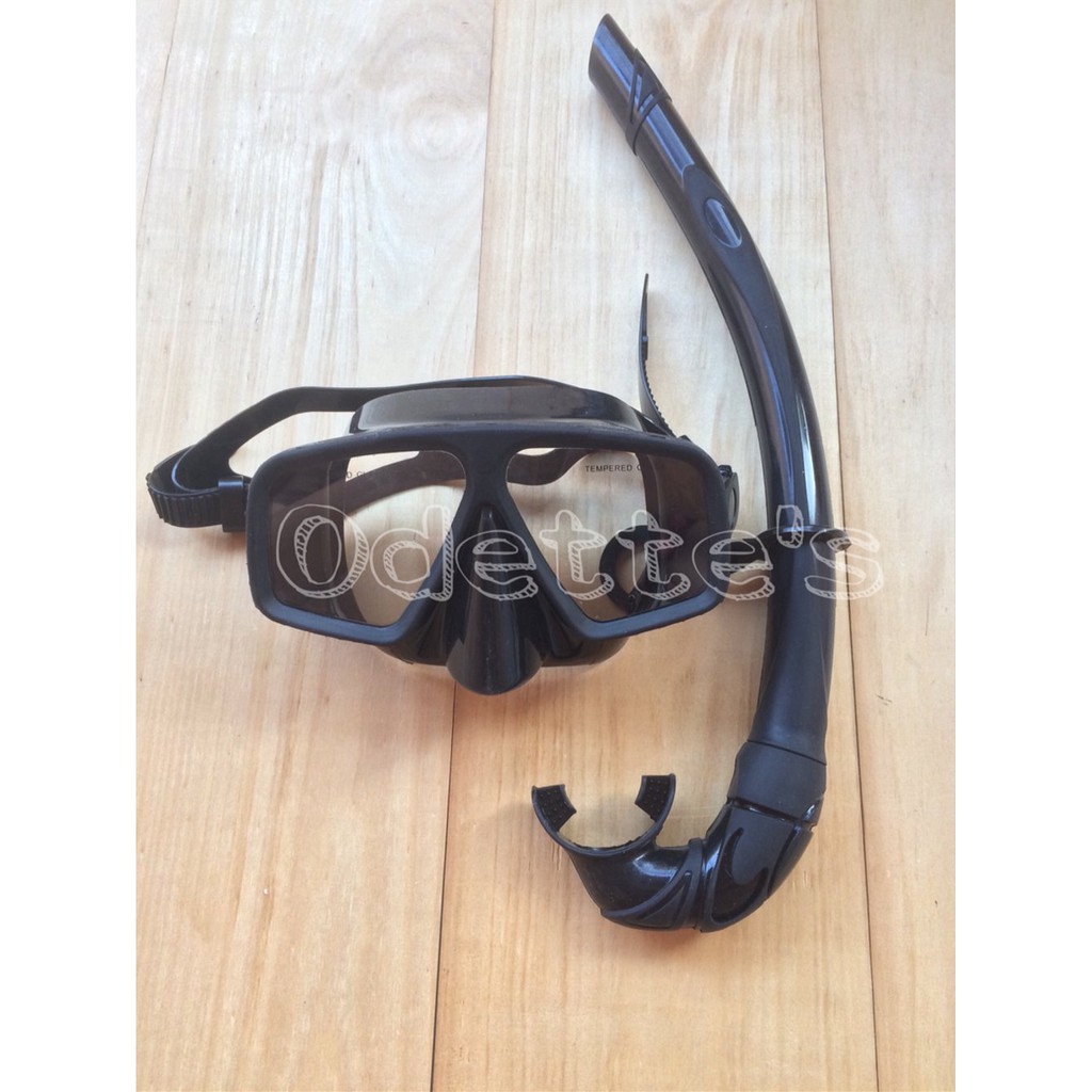 Promo Kacamata Snorkeling Silicon / Kacamata Snorkel + Selang Full Karet Diskon