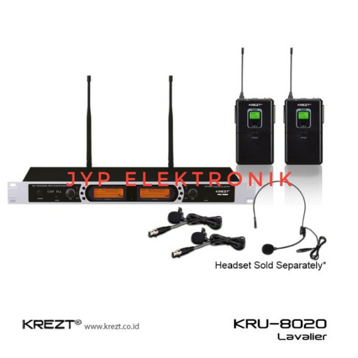 MIC WIRELESS KREZT KRU 8020 / KRU8020 ( CLIP ON+CLIP ON)